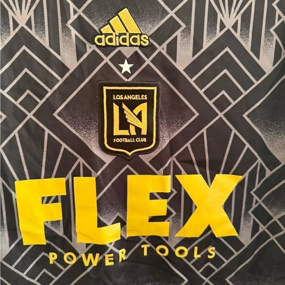Adidas Kids LAFC Black and Gold Graphic Tee